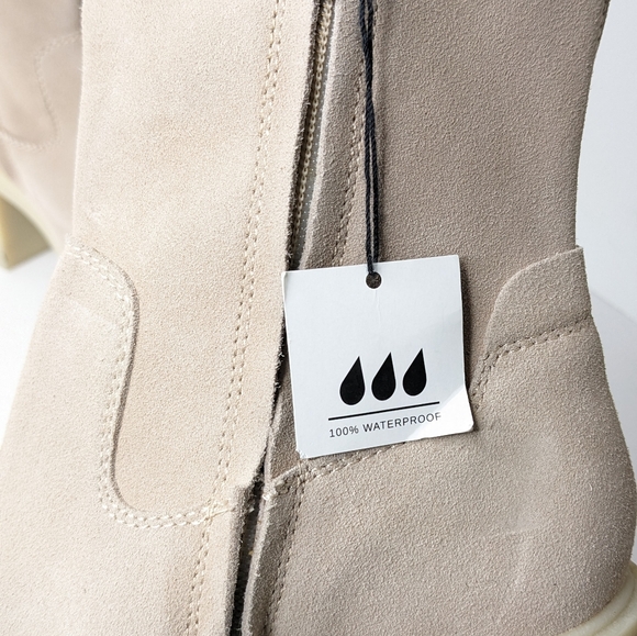 Dolce Vita Corry H2O Platform Tall Boots, Cream Suede, Women's 7.5 - Picture 7 of 8